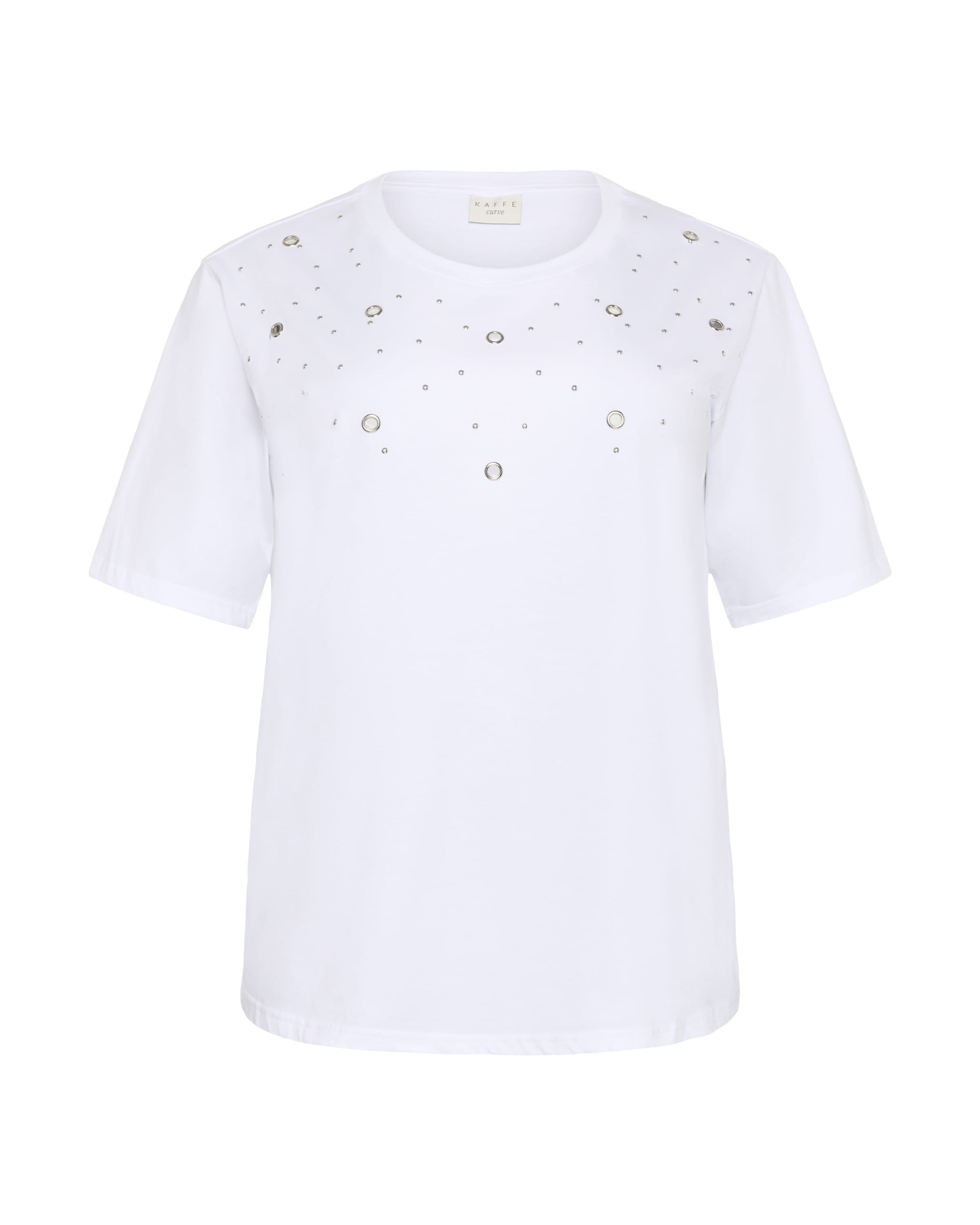 KAFFE CURVE Koszulka 'KCClio' w kolorze biały: przód