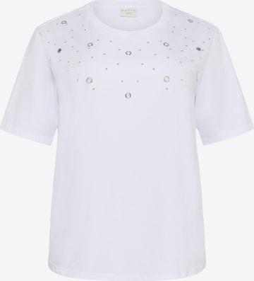 Tricou 'KCClio' de la KAFFE CURVE pe alb: față