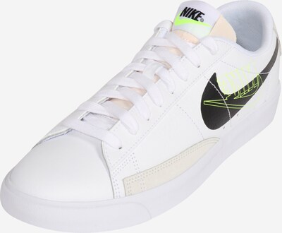 Nike Sportswear Låg sneaker 'Blazer' i neongul / puder / svart / vit, Produktvy
