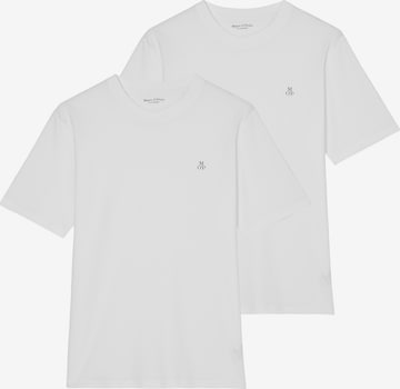 T-Shirt Marc O'Polo en blanc : devant
