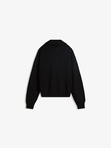 Bershka Gebreid vest in Zwart