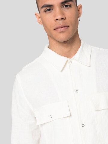 WEEKDAY - Comfort Fit Camisa 'Alfred' em bege