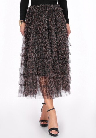 faina - Saia em castanho: frente