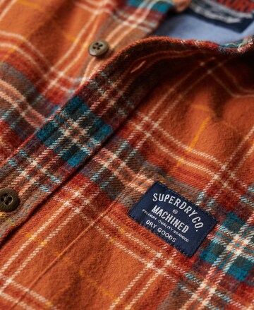 Superdry Comfort fit Button Up Shirt in Orange