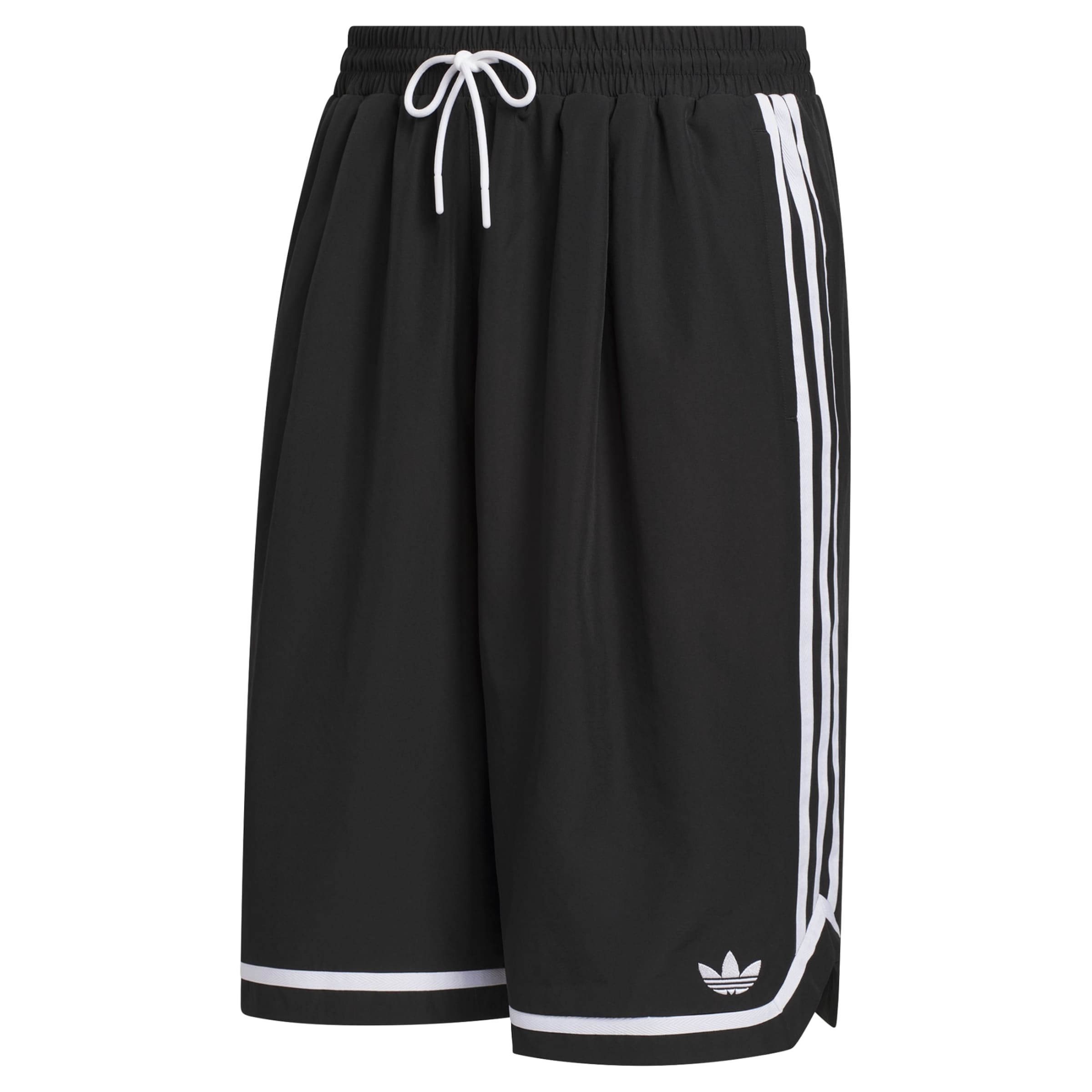 Wide Leg Pantalon 'Basketball Long' ADIDAS ORIGINALS en noir : devant