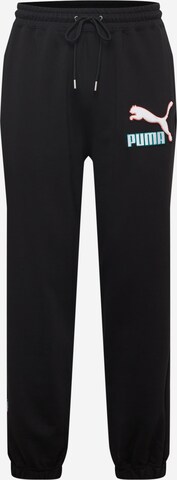 PUMA Tapered Pants 'Fandom' in Black: front