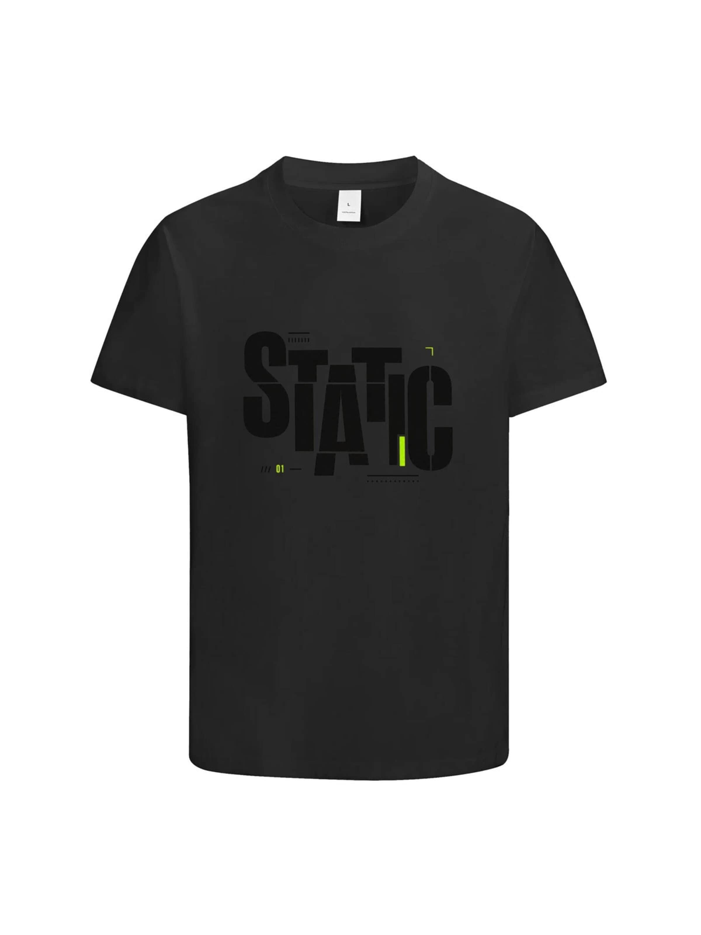HUSKSWARE Shirt 'Herren T-Shirt mit Motivprint'‌‌‌‌‌‌ in Schwarz: Vorderseite