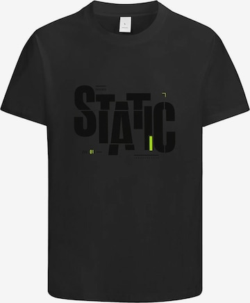 HUSKSWARE Shirt 'Herren T-Shirt mit Motivprint' in Schwarz: Vorderseite
