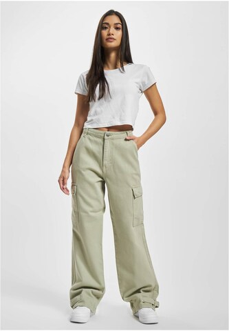 Wide leg Pantaloni cu buzunare de la DEF pe verde