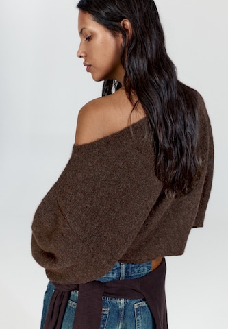 Pull&Bear Pulover | rjava barva