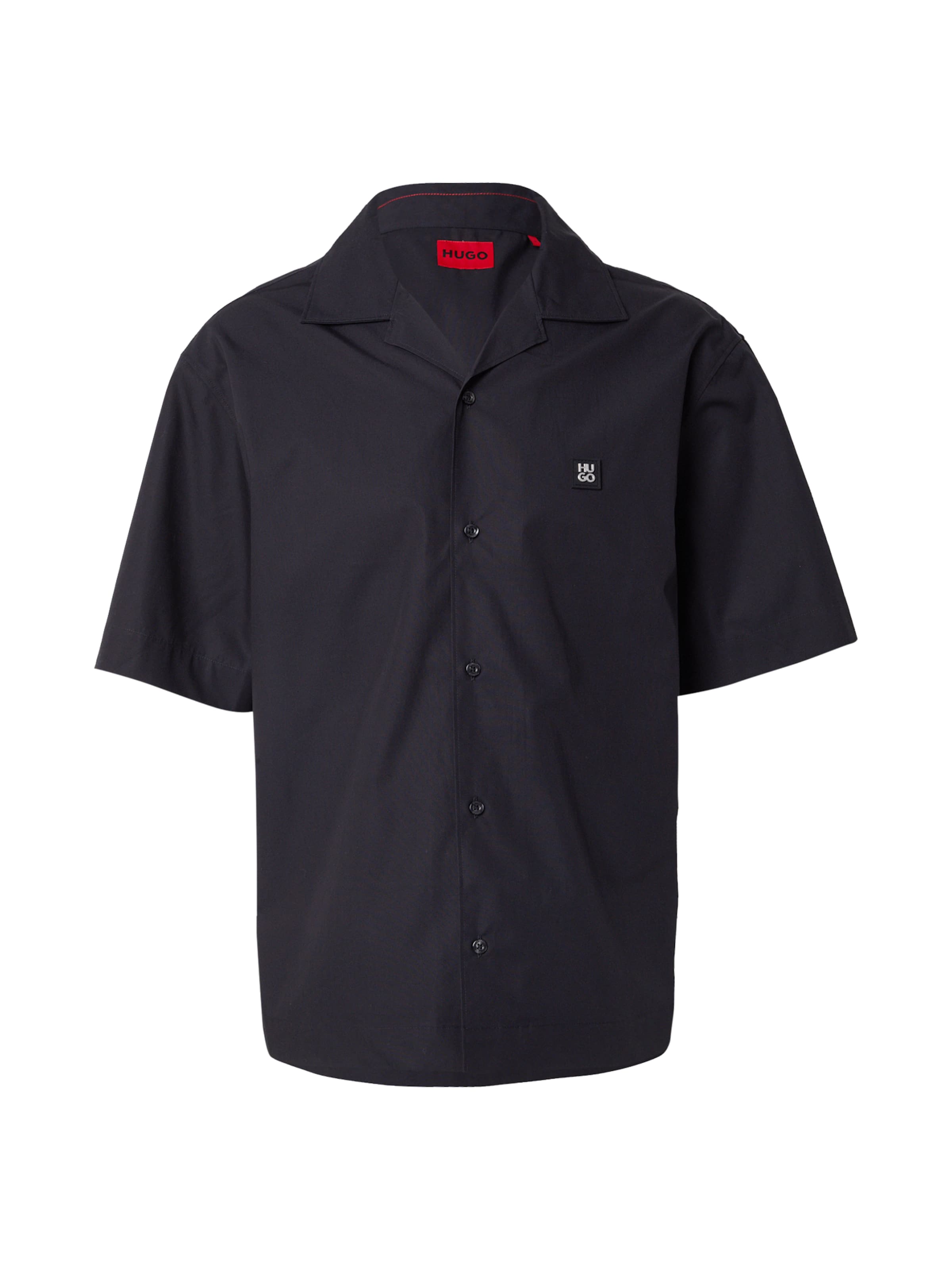 HUGO Классический крой Рубашка 'Espino' в Черный: спереди
