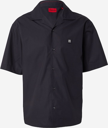 HUGOComfort Fit Košulja 'Espino' - crna boja: prednji dio