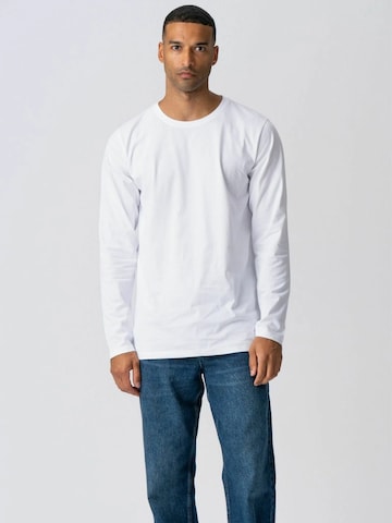 Chemise ' Basic Long ' TEESHOPPEN en blanc : devant