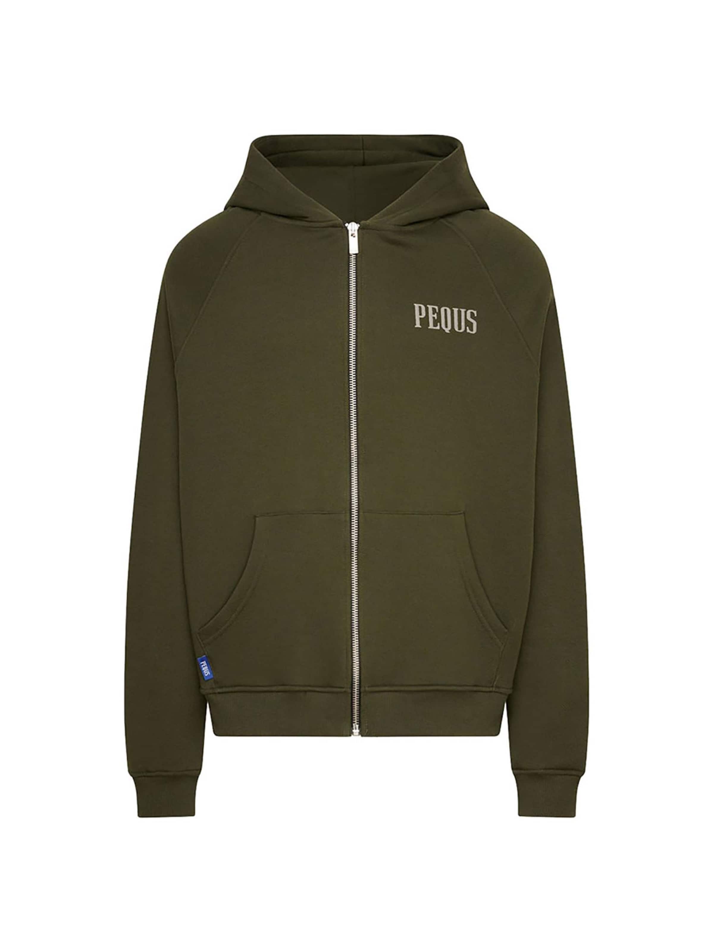 Pequs Sweatjacke 'Back'‌‌‌‌‌‌‌‌‌‌ in Grün: Vorderseite
