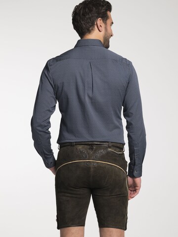 SPIETH & WENSKY Slim fit Klederdracht overhemd 'Darios' in Blauw