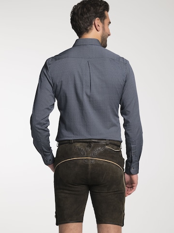 SPIETH & WENSKY Slim Fit Trachtenhemd 'Darios' in Blau