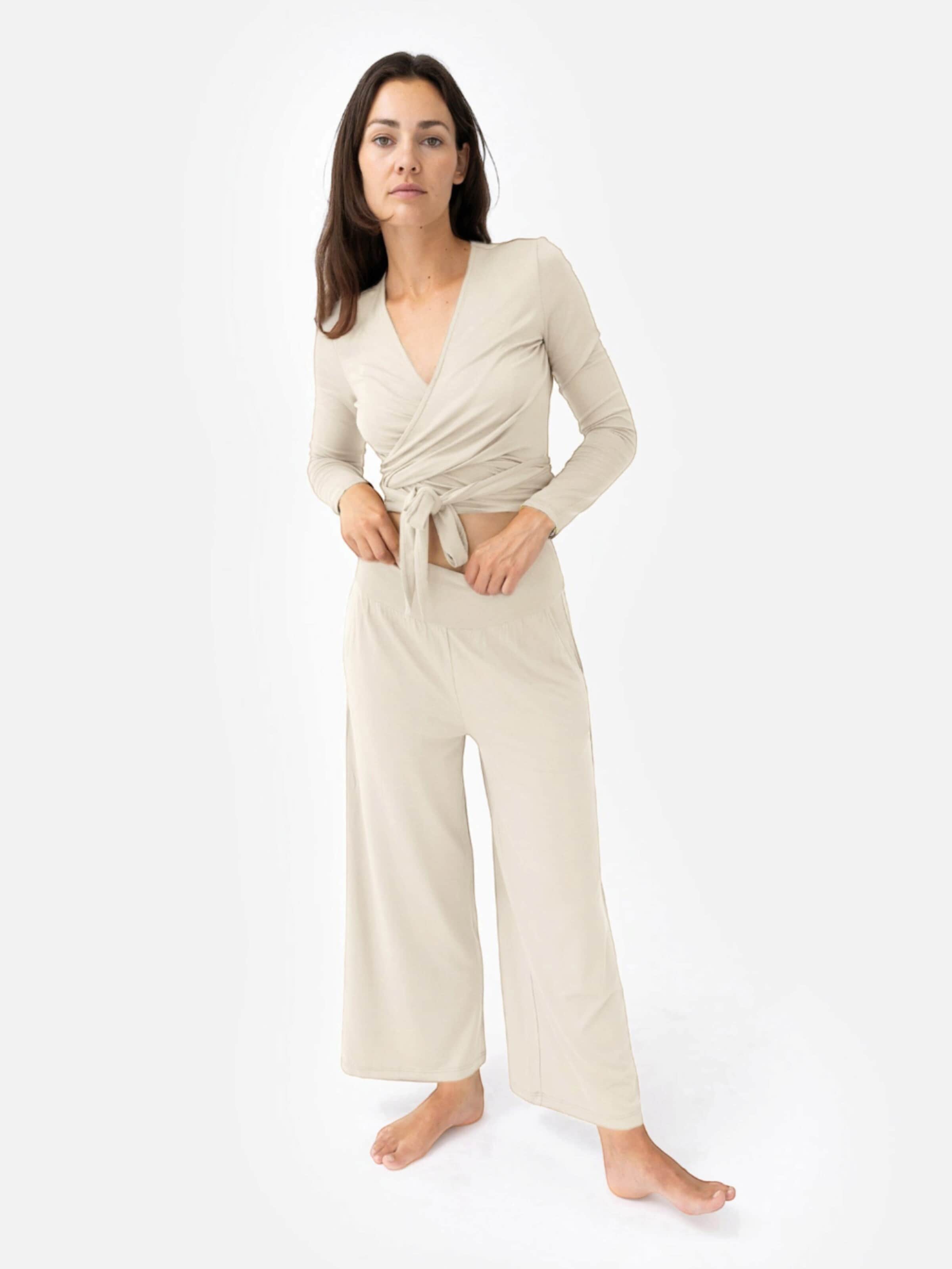 LOTUSCRAFTS Top 'Amina Wrap Top' in White