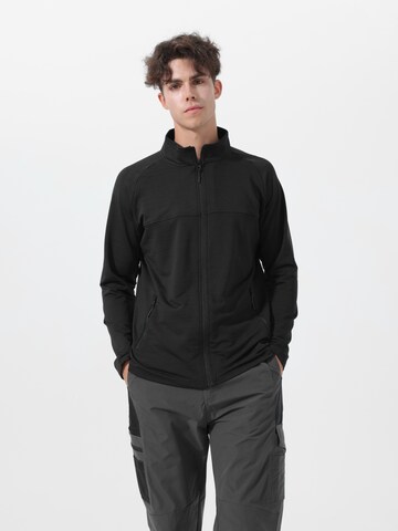 Youthup Sportstrickjacke in Schwarz: Vorderseite