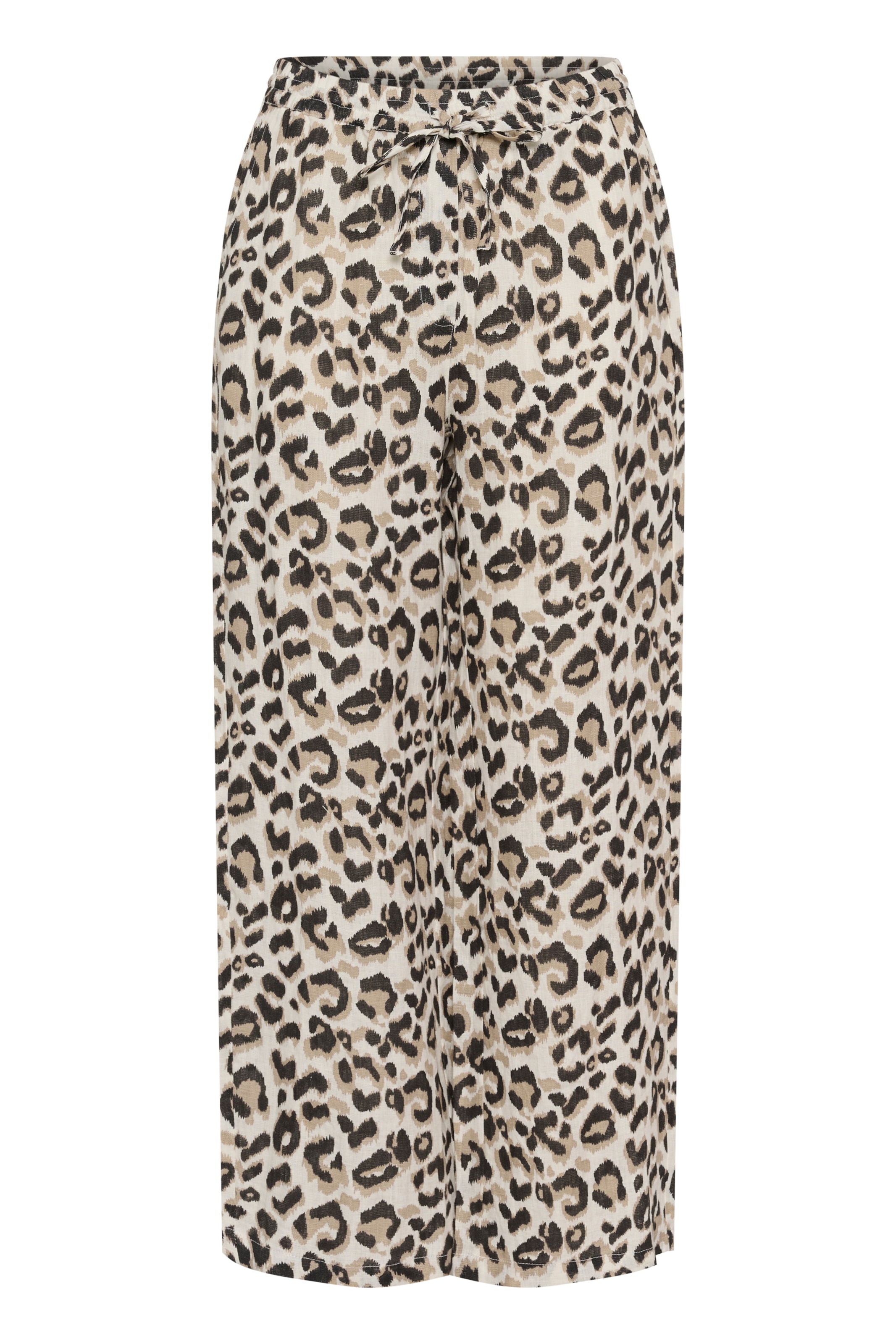 Cream Wide leg Trousers 'Bellis' in White: front