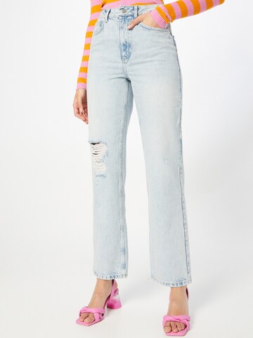 Wide Leg Jean NA-KD en bleu : devant