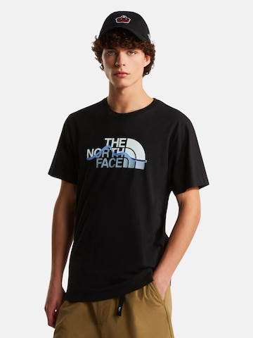 THE NORTH FACE Koszulka 'MNT LINE RG SS' w kolorze czarny: przód