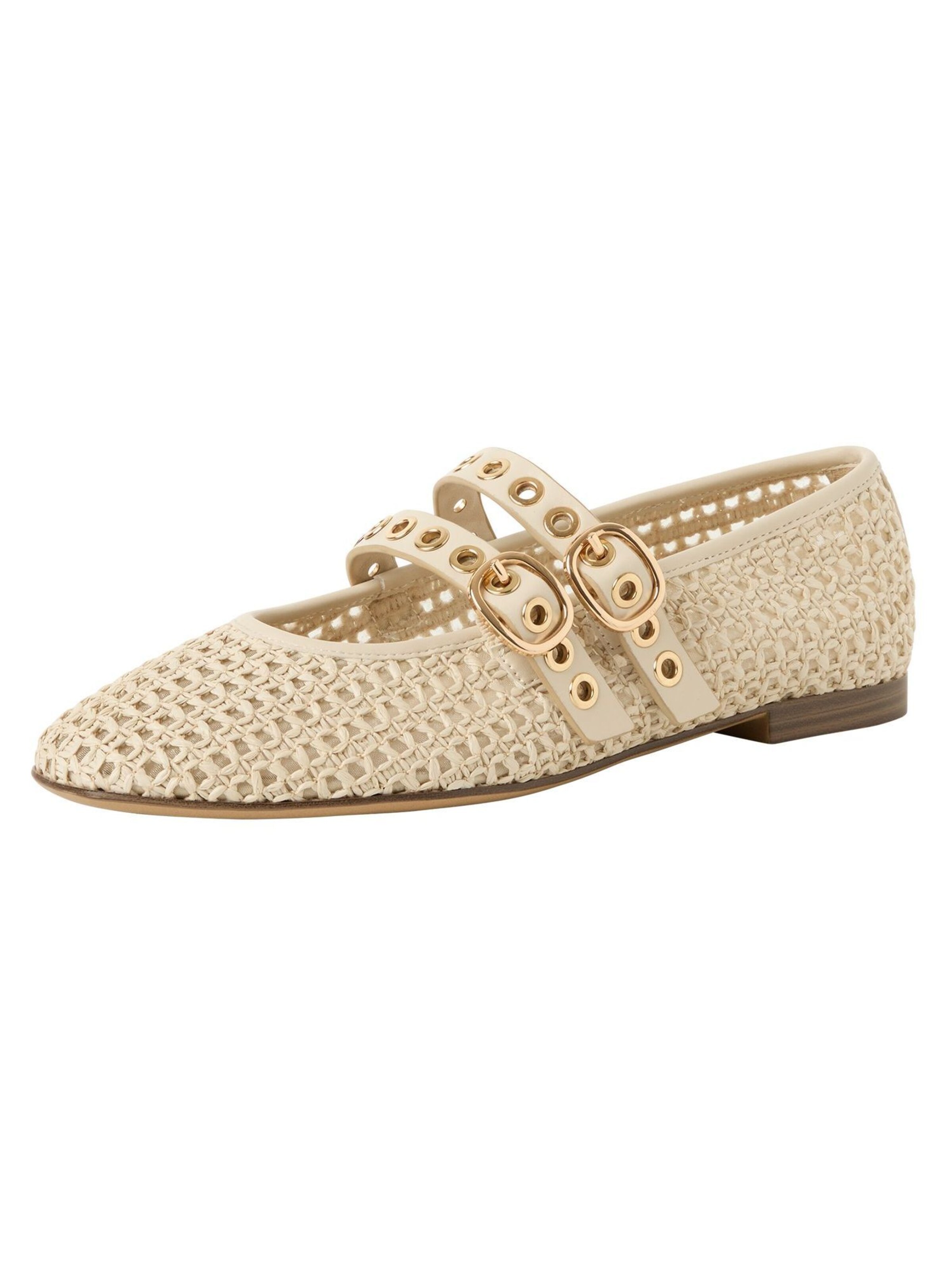 Tamaris Ballerina met riempjes in Beige: voorkant