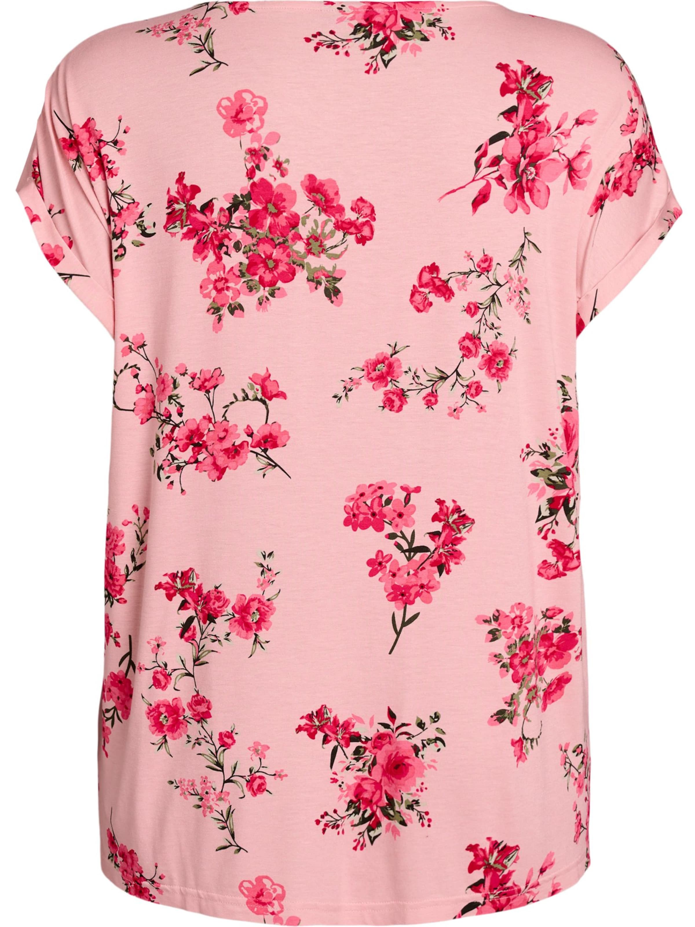 Zizzi T-Shirt 'Vmalis' in Pink