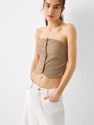 Bershka Blouse in Brown