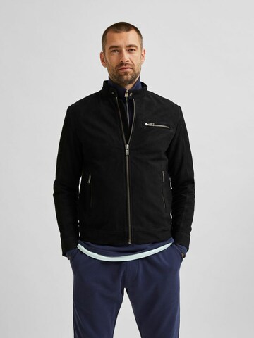 SELECTED HOMME - Chaqueta de entretiempo en negro: frente