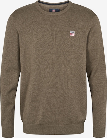 Pull-over ' Julian ' VINSON en marron : devant