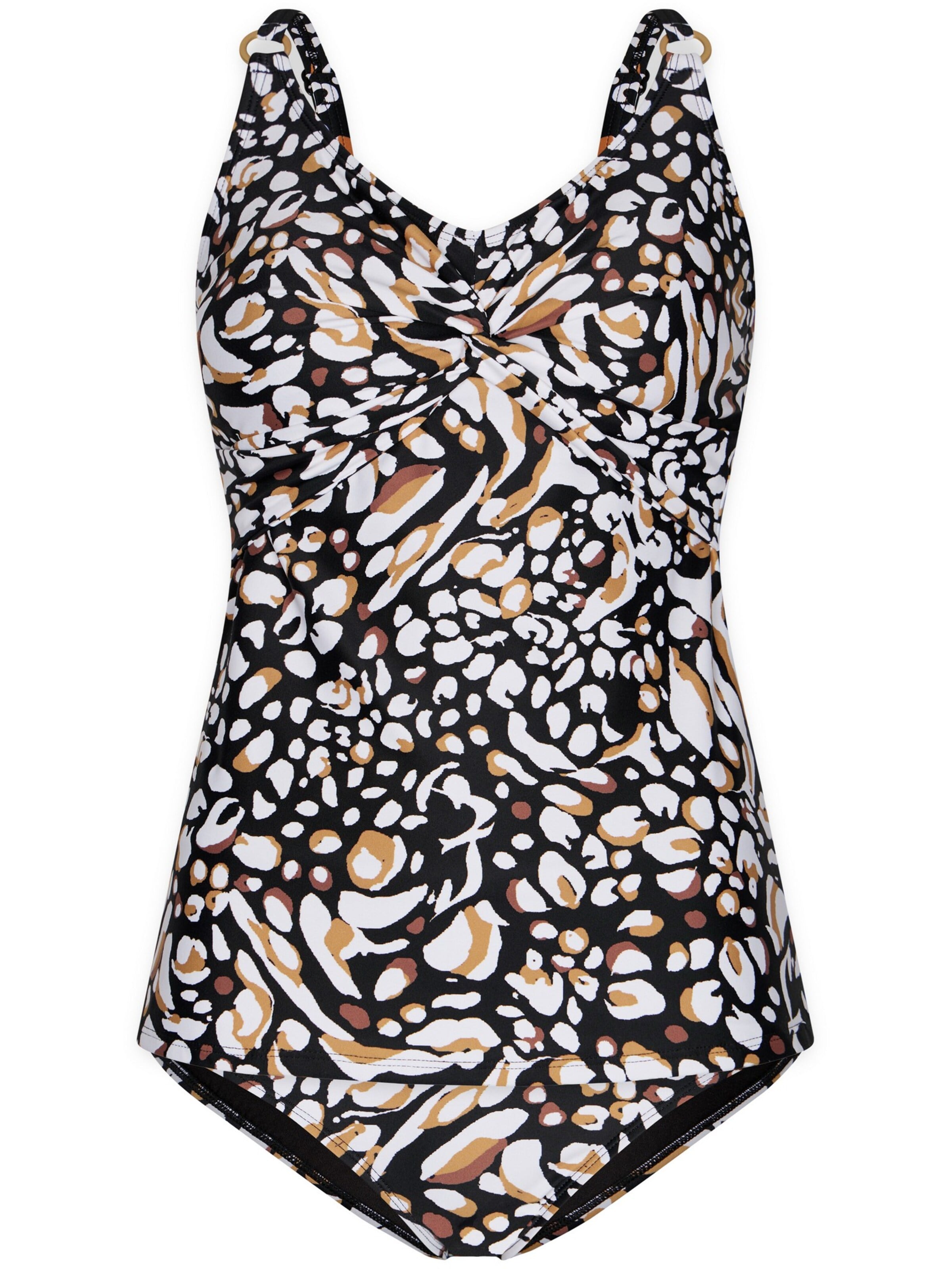 Pastunette Classic Tankini 'Knot Tankini' in Black: front