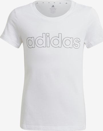 ADIDAS SPORTSWEAR - Camisa funcionais 'Essentials' em branco: frente