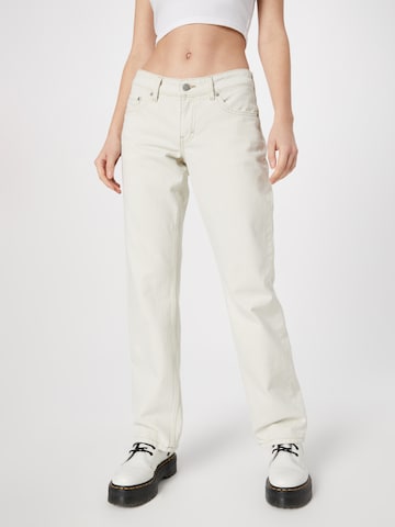 WEEKDAY Regular Jeans 'Arrow' in Wit: voorkant