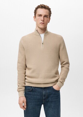 MANGO MAN Sweater 'Salasp' in Beige: front