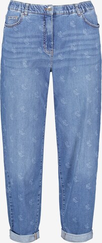 SAMOON Tapered Jeans in Blauw: voorkant