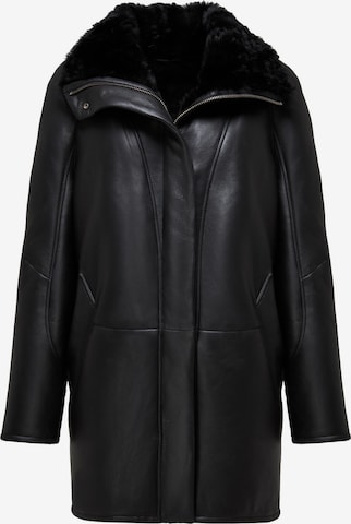 V S P Wintermantel 'Prescillia' in Zwart: voorkant