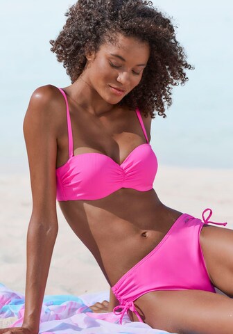 VENICE BEACH Bandeau Bikini Top in Pink