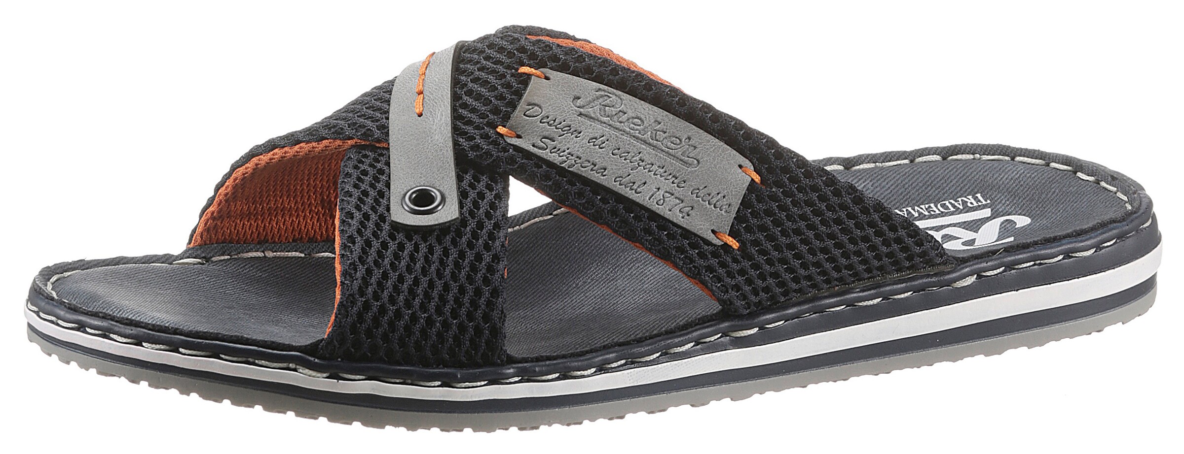 Mule Rieker en bleu : devant