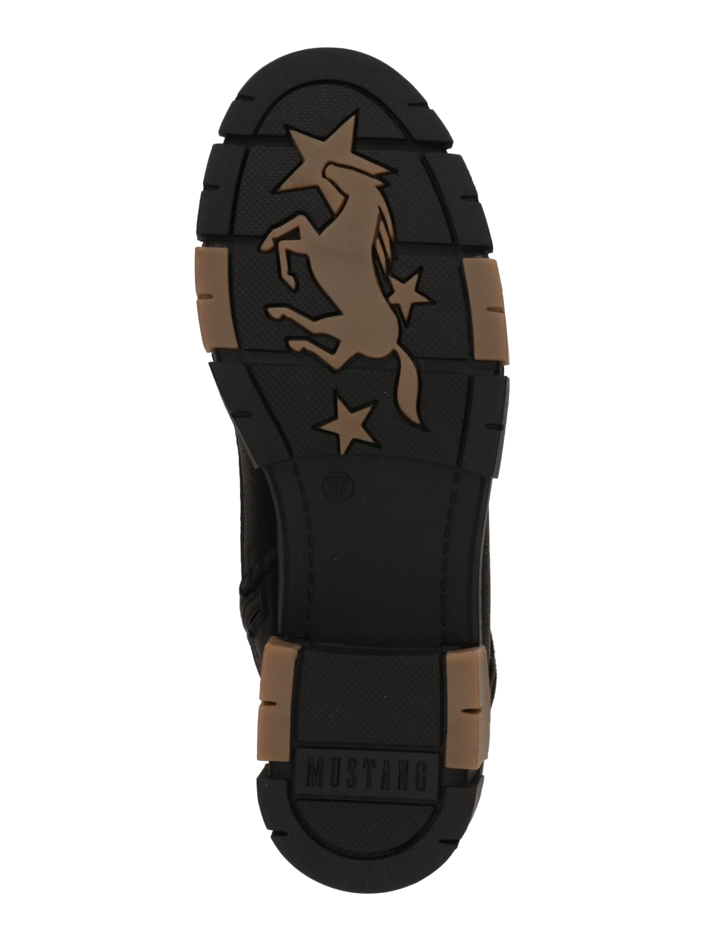 MUSTANG Botki sznurowane w kolorze czarny