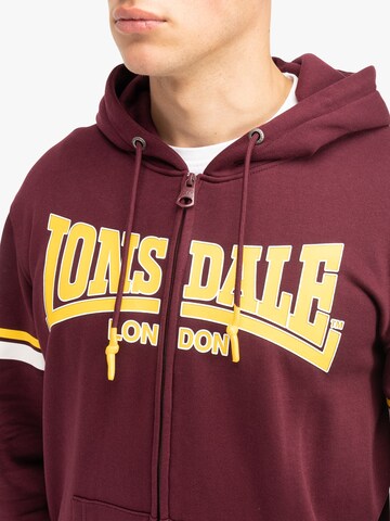 LONSDALE Bluza rozpinana 'Darfield' w kolorze czerwony
