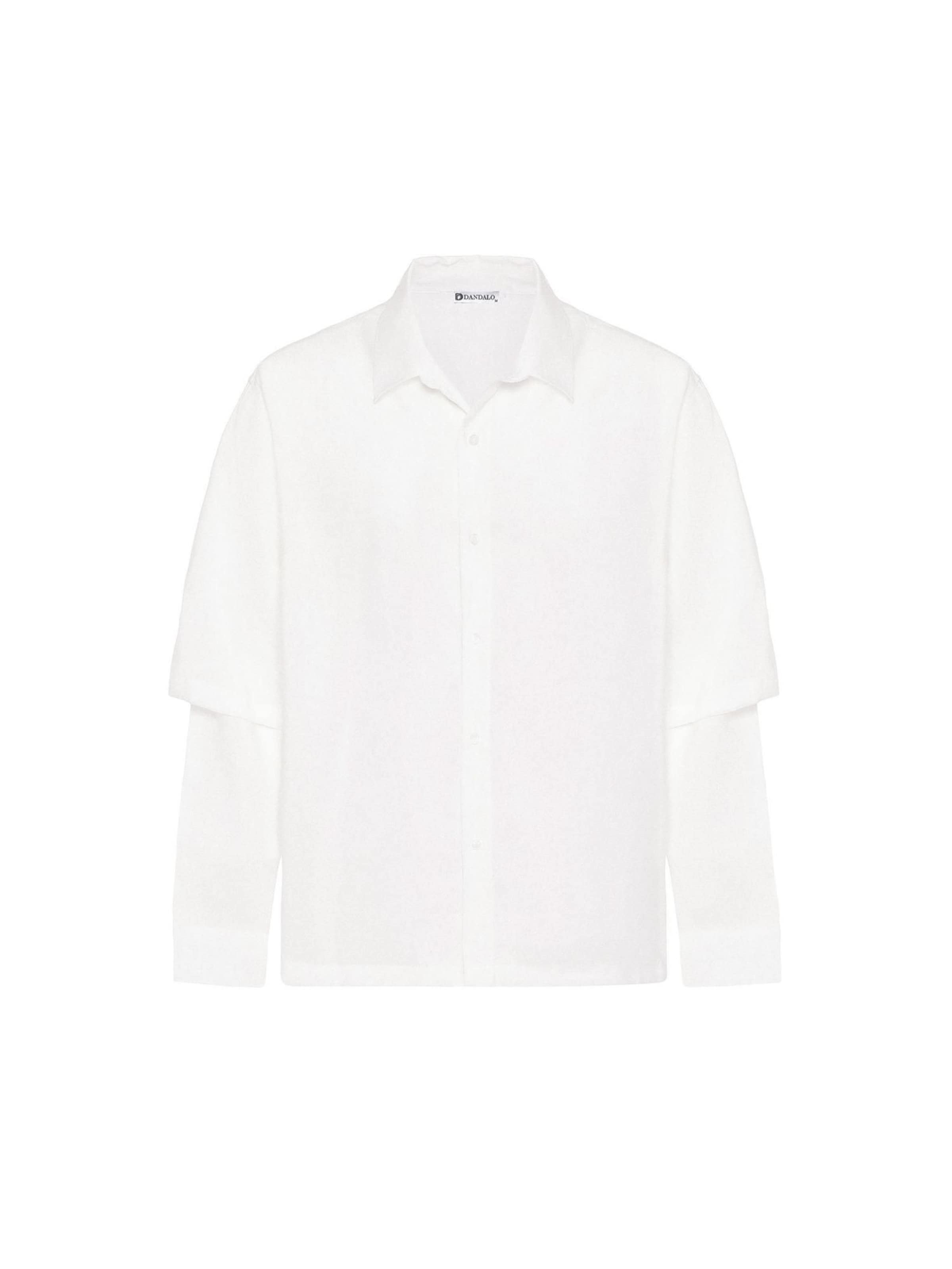 Dandalo Comfort fit Button Up Shirt in White: front