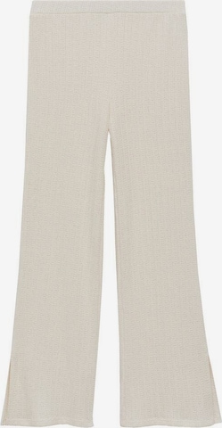 MANGOWide Leg/ Široke nogavice Hlače 'Lime' - bež boja: prednji dio