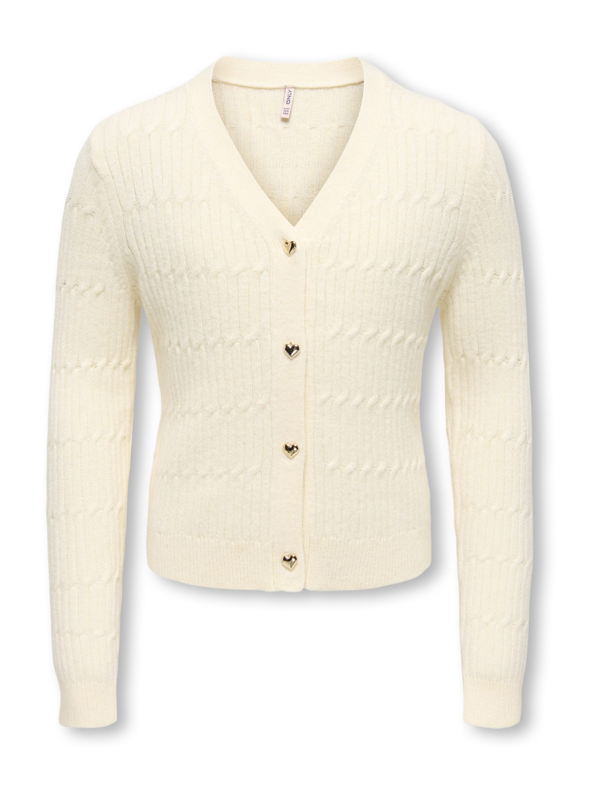 ONLY GIRLS Knit Cardigan 'KOGKATIA' in Grey: front