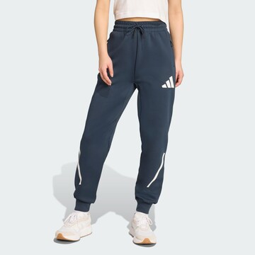 ADIDAS SPORTSWEAR - Tapered Calças de desporto 'Z.N.E.' em azul: frente