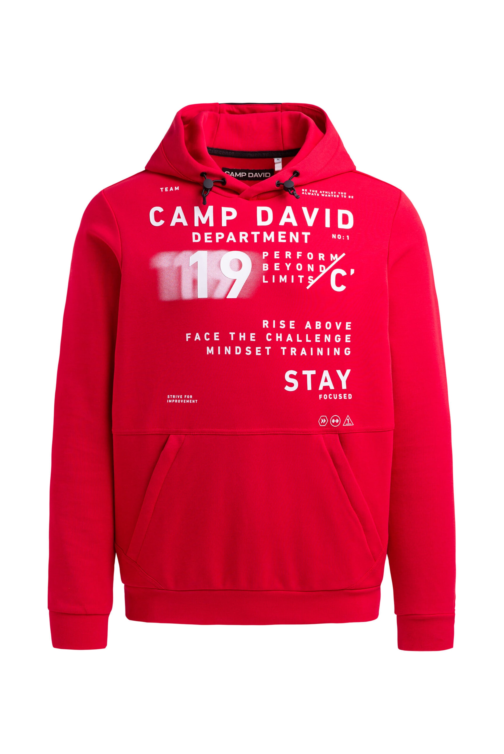 CAMP DAVID Sweatshirt in Rood: voorkant