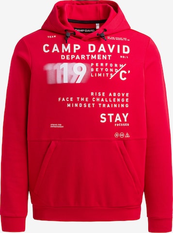 Felpa di CAMP DAVID in rosso: frontale