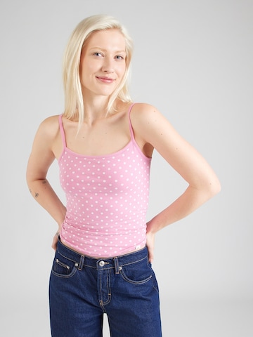 HOLLISTER Top - rózsaszín: elől