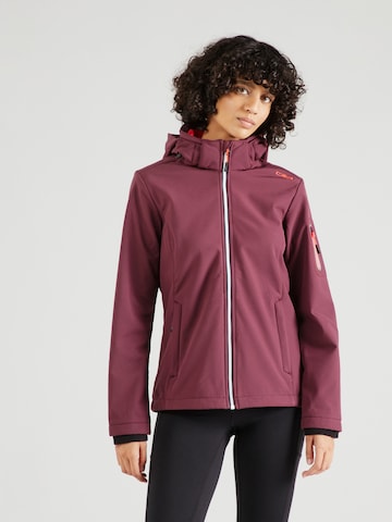 Veste outdoor CMP en rouge : devant