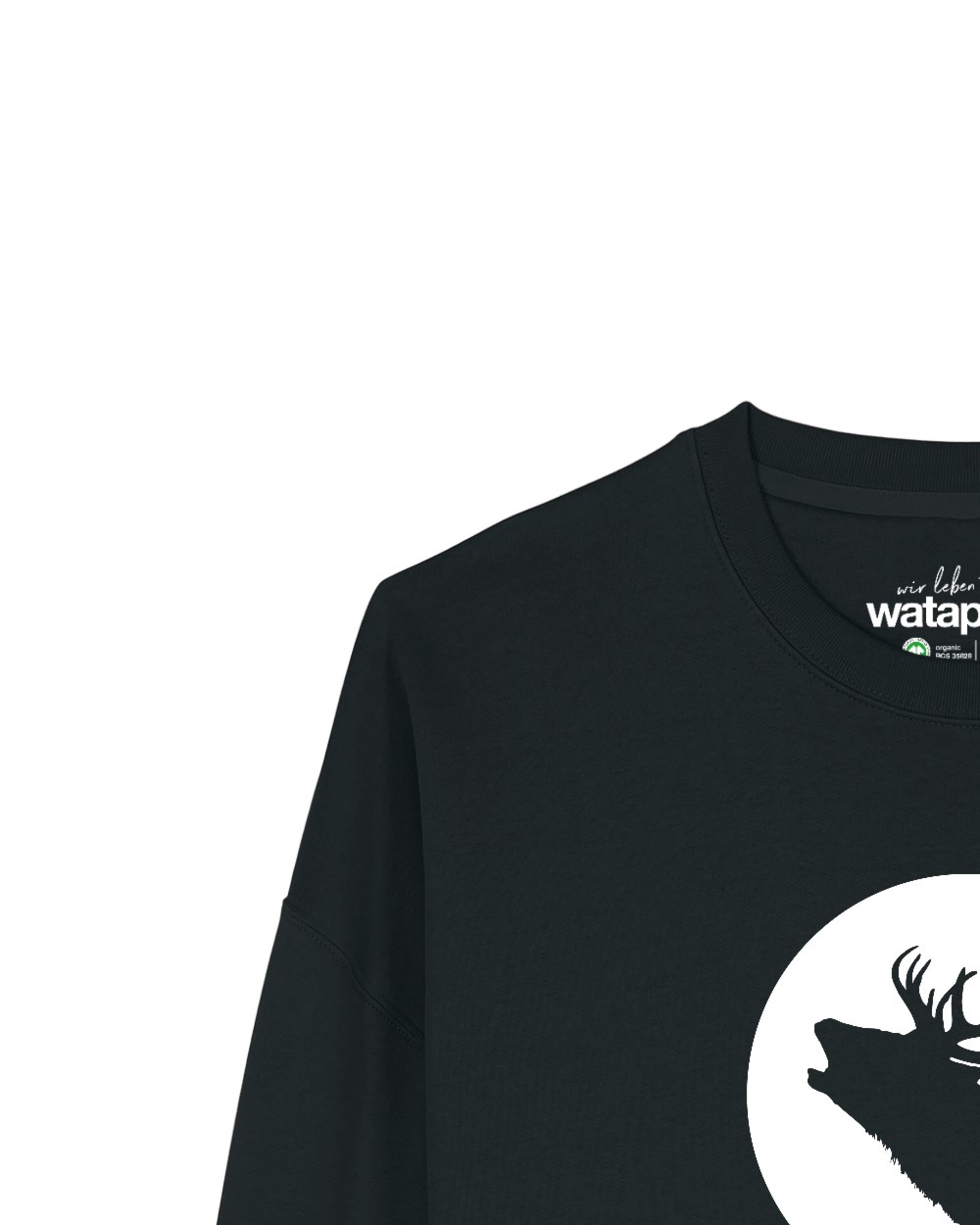 Sweat-shirt 'Röhrender Hirsch' Watapparel en noir
