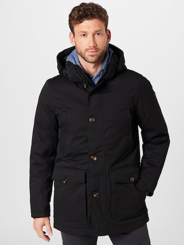 TOM TAILOR - Parka de inverno 'Acrtic' em preto: frente